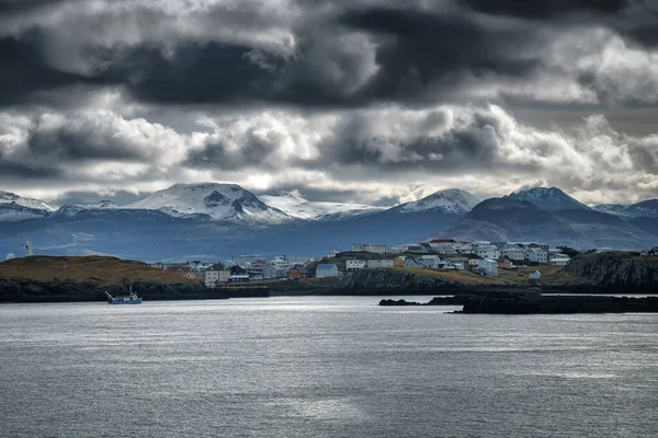 Vista Panorámica Ciudad Stykkisholmur Islandia Occidental Península Snaefellsnes — Foto de Stock