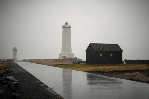 Akranesviti Vuurtoren Akranes Stad West Ijsland — Stockfoto