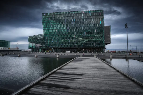 Harpa Concertzaal Conferentiecentrum Reykjavik Ijsland Stadsgezicht — Stockfoto