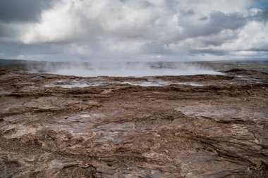Haukadalur, İzlanda 'daki Gayzerler Vadisi