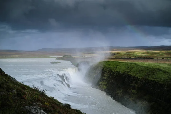 Cascada Gullfoss Islandia Del Sur Hermoso Paisaje Naturaleza —  Fotos de Stock