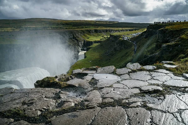 冰岛南部的古尔佛斯瀑布 美丽的自然景观 — 图库照片