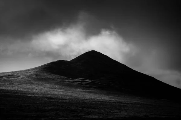 Jižní Island Krásná Přírodní Krajina Černobílý Tón — Stock fotografie
