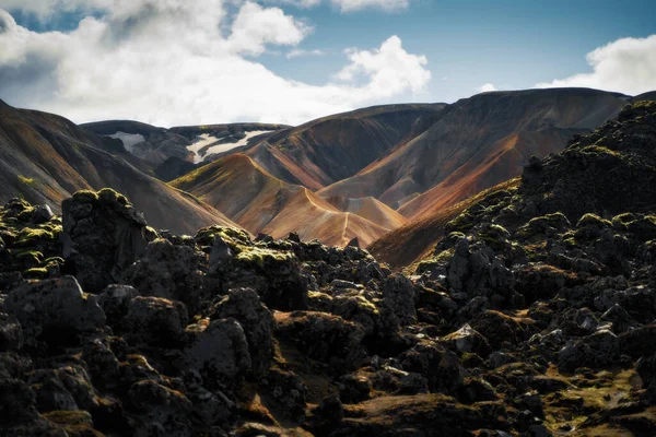 Montañas Coloridas Landmannalaugar Reserva Natural Fjallabak Sur Islandia Hermoso Paisaje — Foto de Stock