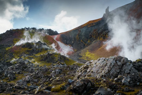 Kolorowe Góry Landmannalaugar Rezerwacie Przyrody Fjallabak Południowa Islandia Piękny Krajobraz — Zdjęcie stockowe