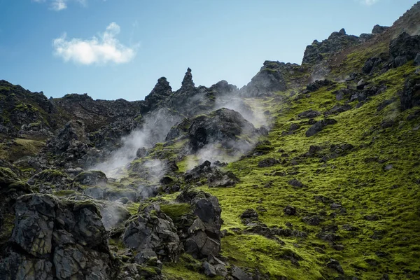 Landmannalaugar Rezerwacie Przyrody Fjallabak Południowa Islandia Piękny Krajobraz Przyrody — Zdjęcie stockowe