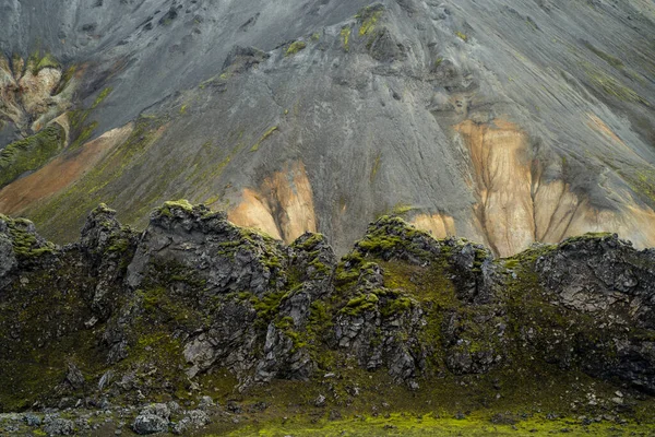 Lava Field Landmannalaugar Fjallabak Natural Reserve South Iceland Beautiful Nature — Stock Photo, Image
