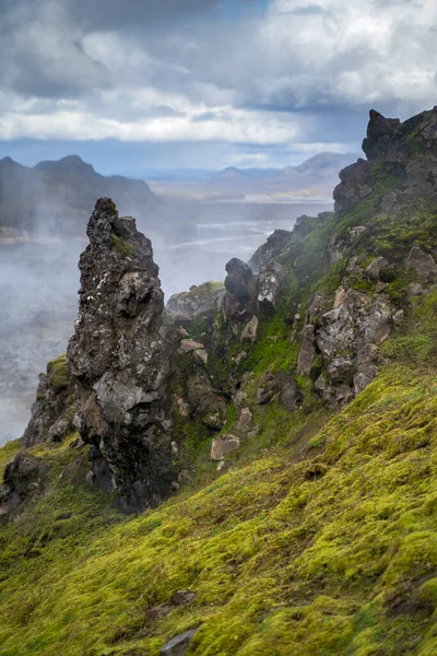 Landmannalaugar Rezerwacie Przyrody Fjallabak Południowa Islandia Piękny Krajobraz Przyrody — Zdjęcie stockowe