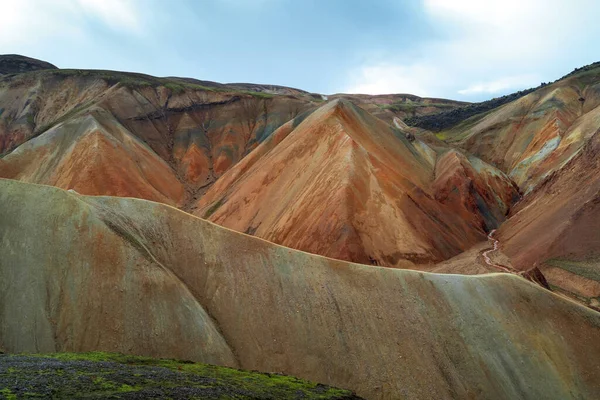 Fjallabak自然保護区 南アイスランドのLandmannalauarでカラフルな山々 美しい自然景観 — ストック写真