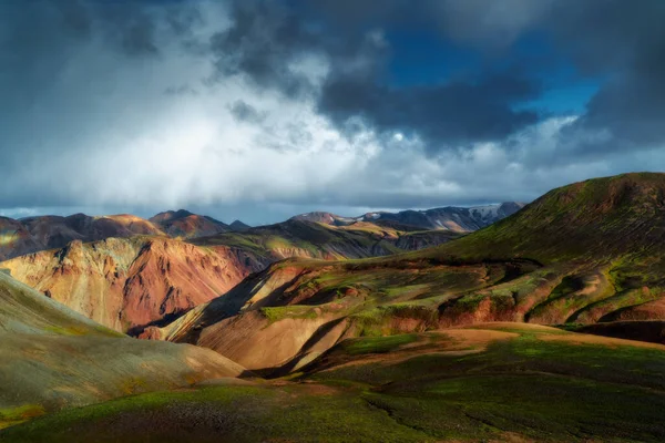 Fjallabak自然保護区 南アイスランドのLandmannalauarでカラフルな山々 美しい自然景観 — ストック写真