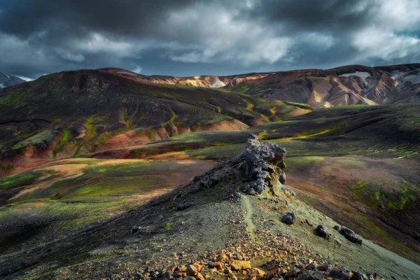 Montagnes Colorées Landmannalaugar Dans Réserve Naturelle Fjallabak Sud Islande Beau — Photo