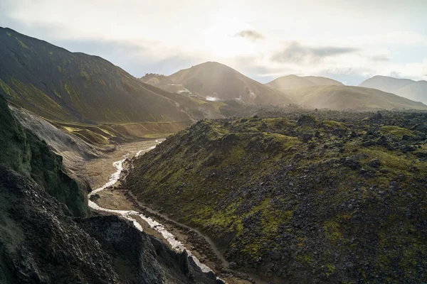 Montañas Coloridas Landmannalaugar Reserva Natural Fjallabak Sur Islandia Hermoso Paisaje —  Fotos de Stock