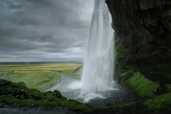 Der Seljalandsfoss Wasserfall Südisland Schöne Naturlandschaft — Stockfoto