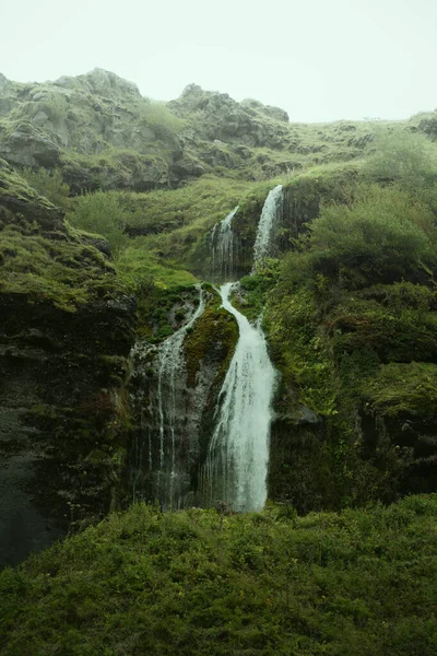 Cascade Dans Sud Islande Beau Paysage Naturel — Photo