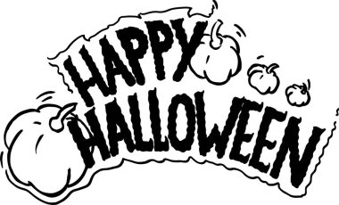 Mutlu Cadılar Bayramı Kaligrafisi. Cadılar Bayramı afişi. Cadılar Bayramı harfleri.