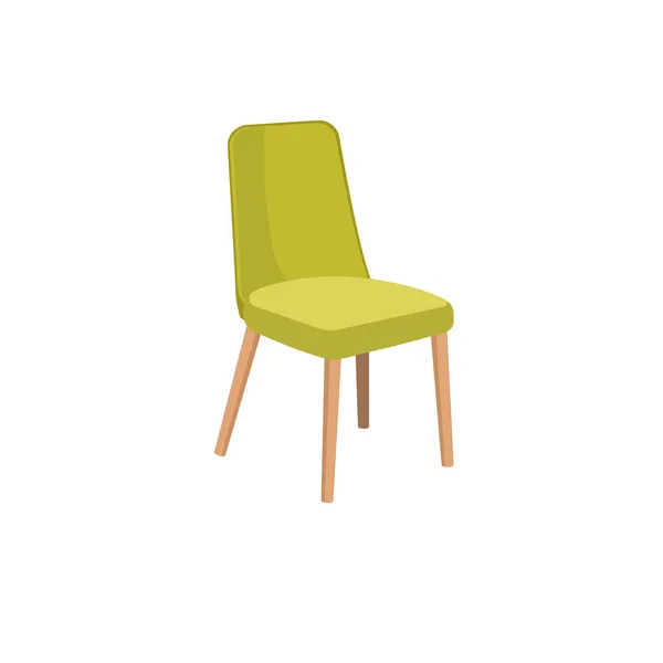 Silla Amarilla Suave Para Sala Estar — Vector de stock