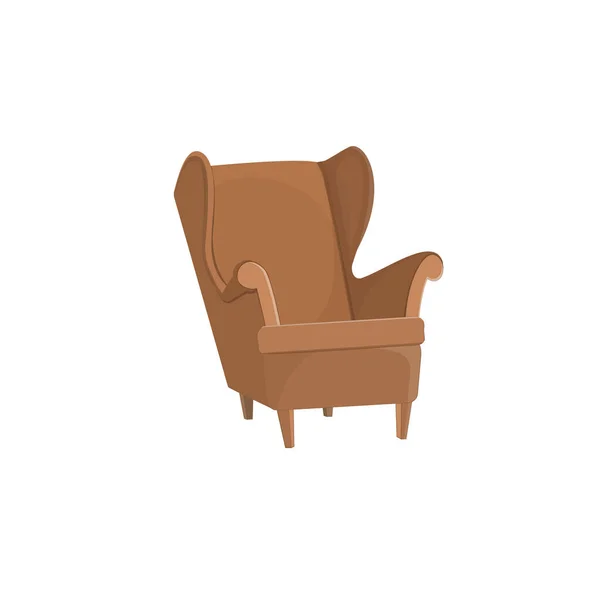 Silla Amarilla Suave Para Sala Estar — Vector de stock