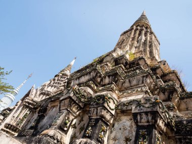 Oudong dağ tapınağı kompleksinde stupa oyulmuş, Kamboçya 'nın eski başkenti ve kraliyet konutu.