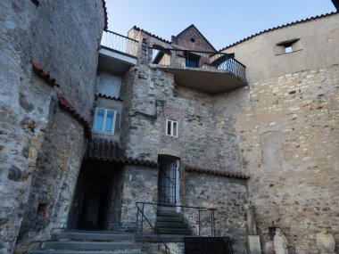 Prag Kalesi 'nin taş duvarları ve tahkimatları - Prag, Çek Cumhuriyeti