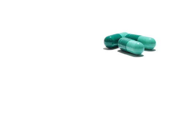 Léky Pilulky Vylévání Láhve Barevném Pozadí Láhve — Stock fotografie
