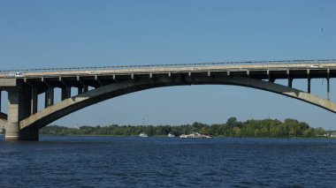 Dinyeper nehri, köprü, Kiev, Dinyeper, nehir, su, yaz, manzara