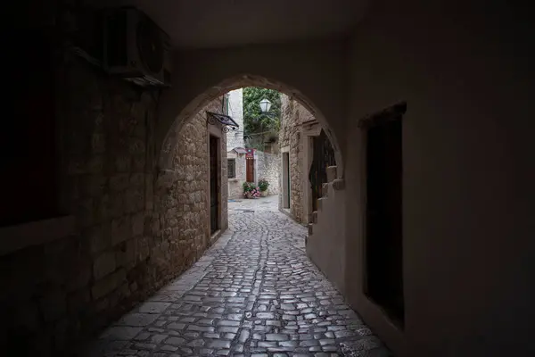 Trogir Croácia Junho 2020 Antigo Centro Histórico Cidade Patrimônio Mundial — Fotografia de Stock