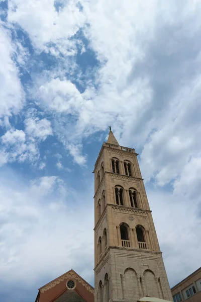 Zara Croazia Giugno 2018 Campanile Della Cattedrale Sant Anastasia Zara — Foto Stock