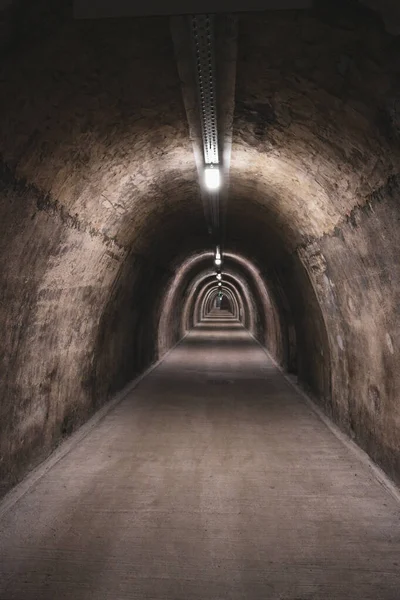 Mysterious Old Gric Tunnel Underground Pedestrian Passage Connecting Few Streets — Stock Photo, Image