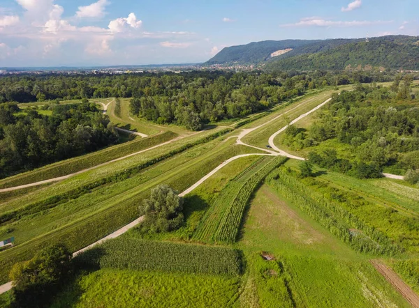 Hermoso Paisaje Verde Del Lago Oresje Cerca Ciudad Zagreb Croacia — Foto de Stock