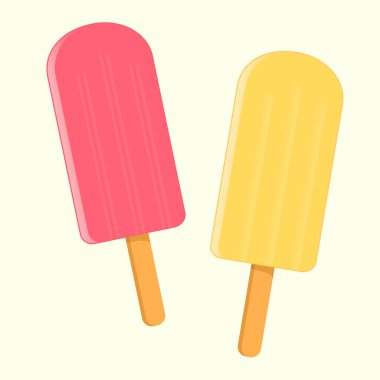 Bir takım elementler, çubukta dondurma paketleme, kumaş çizimi, kartpostal süslemesi, poster için dondurma.