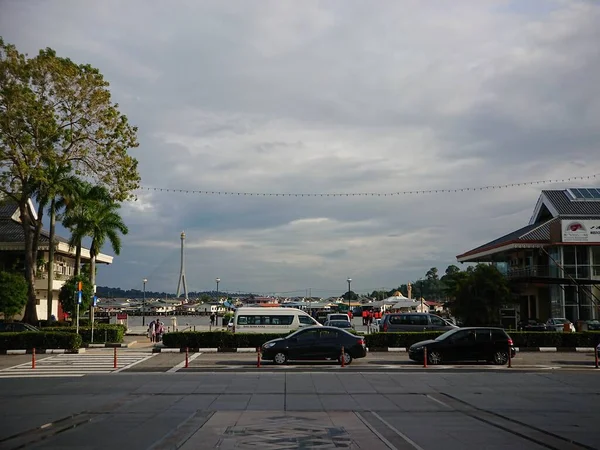 Bandar Seri Begawan Brunei Muara Brunei Січня 2020 Вид Міст — стокове фото