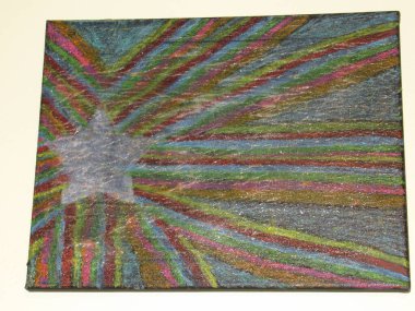 yıldız ve çizgili tuval