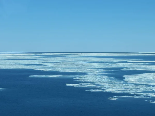 Fryst Sjö Michigan — Stockfoto