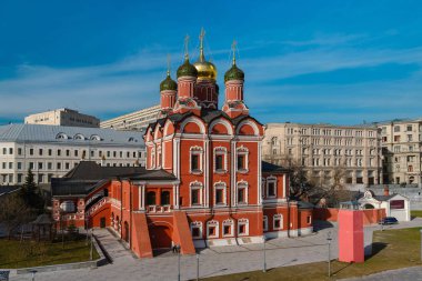 Moskova, Rusya - 12 Nisan 2018: Tanrı aşkına, Moskova eski Znamensky Manastırı 