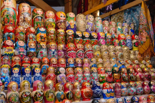 Sale Lot Russian Dolls Matryoshka — Stock Photo, Image