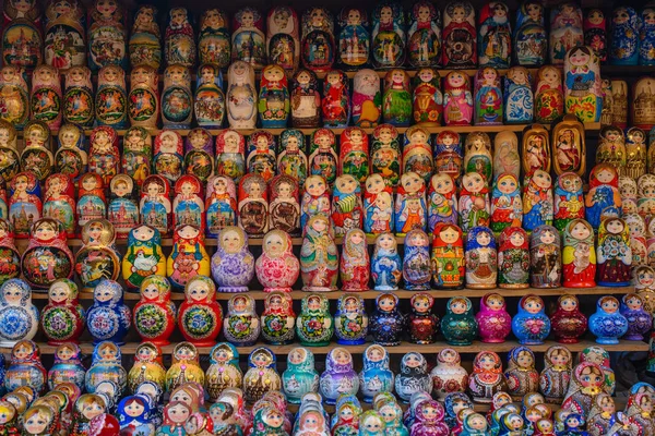 Sale Lot Russian Dolls Matryoshka — Stock Photo, Image