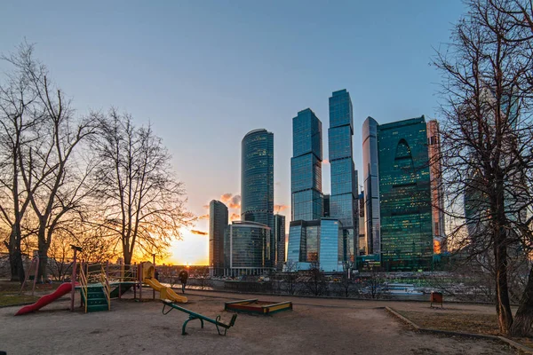 Moskou Rusland April 2018 Speeltuin Buurt Van Moskou Stad Bij — Stockfoto