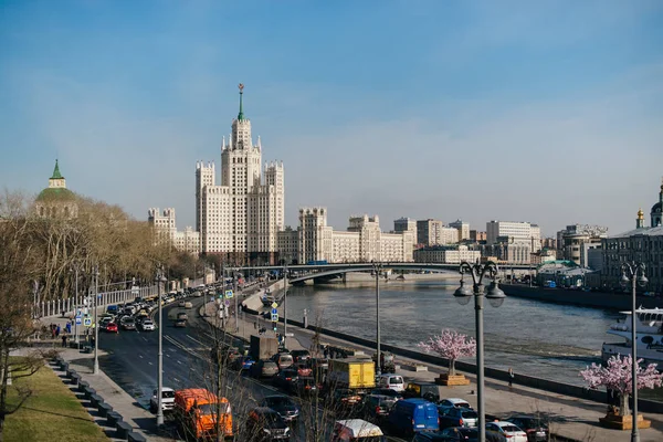 Moscow Russia April 2018 High Rise Kotelnicheskaya Embankment Moscow — Stock Photo, Image