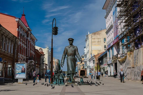 Samara Russia May 2018 Statue Uncle Stepa — Stock Photo, Image