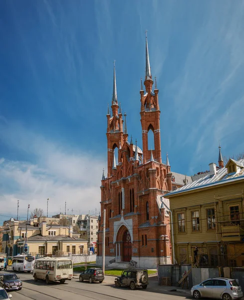Samara, Rusya - 4 Mayıs 2018: Kutsal Kalp kilise, Samara
