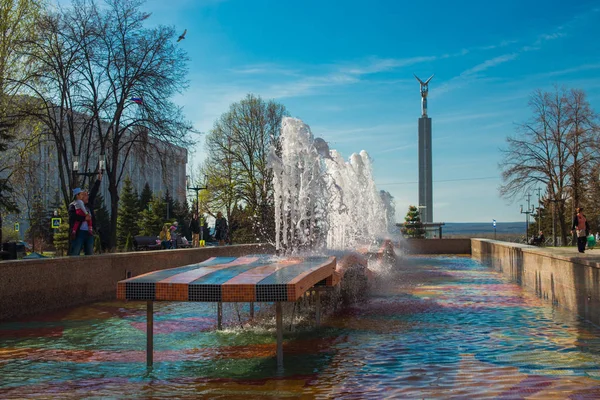 Samara Russland Mai 2018 Brunnen Ehren Des Jahrestages Des Sieges — Stockfoto