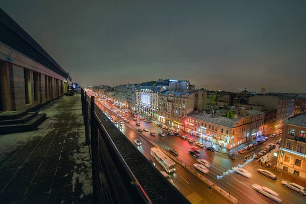 Blick Auf Den Platz Vor Dem Moskauer Bahnhof Petersburg Winter — Stockfoto