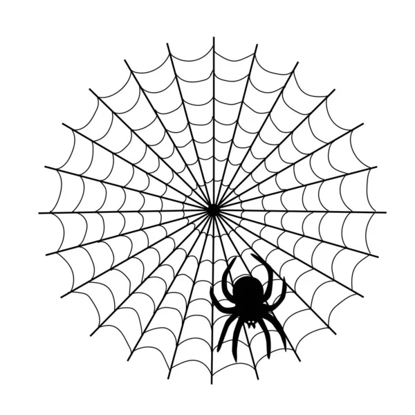 Character element for Halloween: set of black bat, cat, witch's hat, cauldron, owl, spider weband ghosts on a white and black background. Cartoon creepy design. Vector illustration. — Stock Illustration Character Element Halloween Set Black Bat Cat Witch Hat Cauldron Royalty Free Stock Illustrations