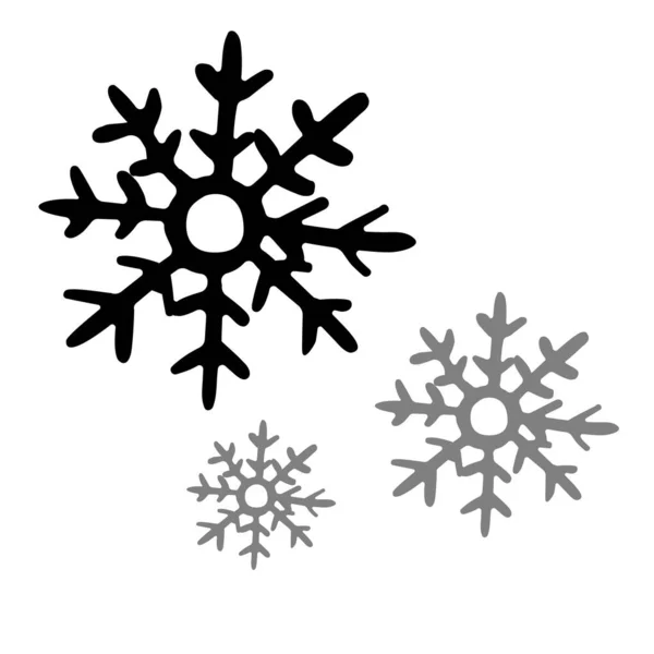 Schneeflocke Vektor Symbol Winter Wetter Illustration — Stockvektor