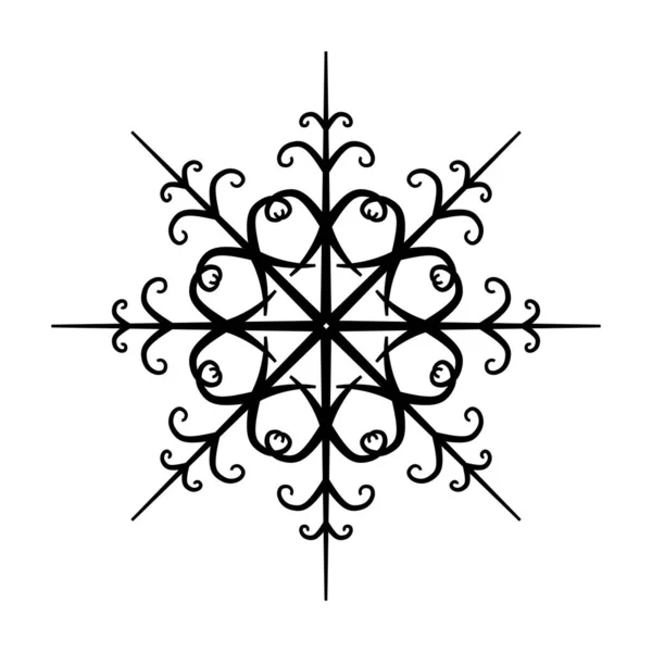 Schneeflocke Vektor Symbol Winter Wetter Illustration — Stockvektor