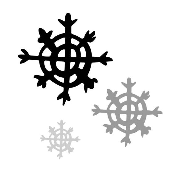 Copo Nieve Vector Icono Invierno Tiempo Ilustración — Archivo Imágenes Vectoriales