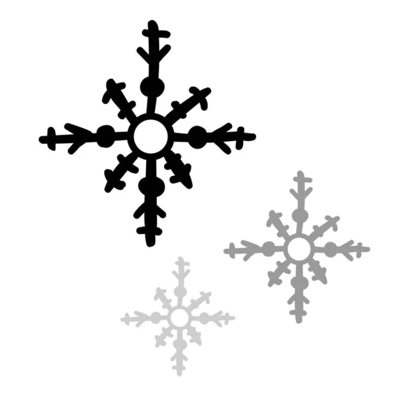 Snowflake Vetor Ícone Inverno Tempo — Vetor de Stock