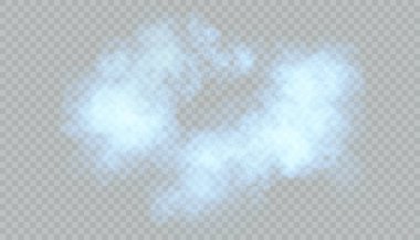 Yarı şeffaf vektör dumanı, yumuşak yayılmış dokusu mavimsi tonlarda. Sis, bulut, mistik sahneler, buhar efektleri veya dekoratif örtüler yaratmak için uygundur.