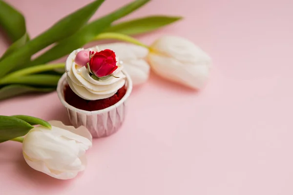 Cupcake Rose Close View — Stock Photo, Image