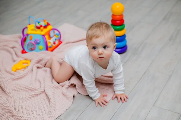 Little Baby Toys His Room — Stock Photo, Image